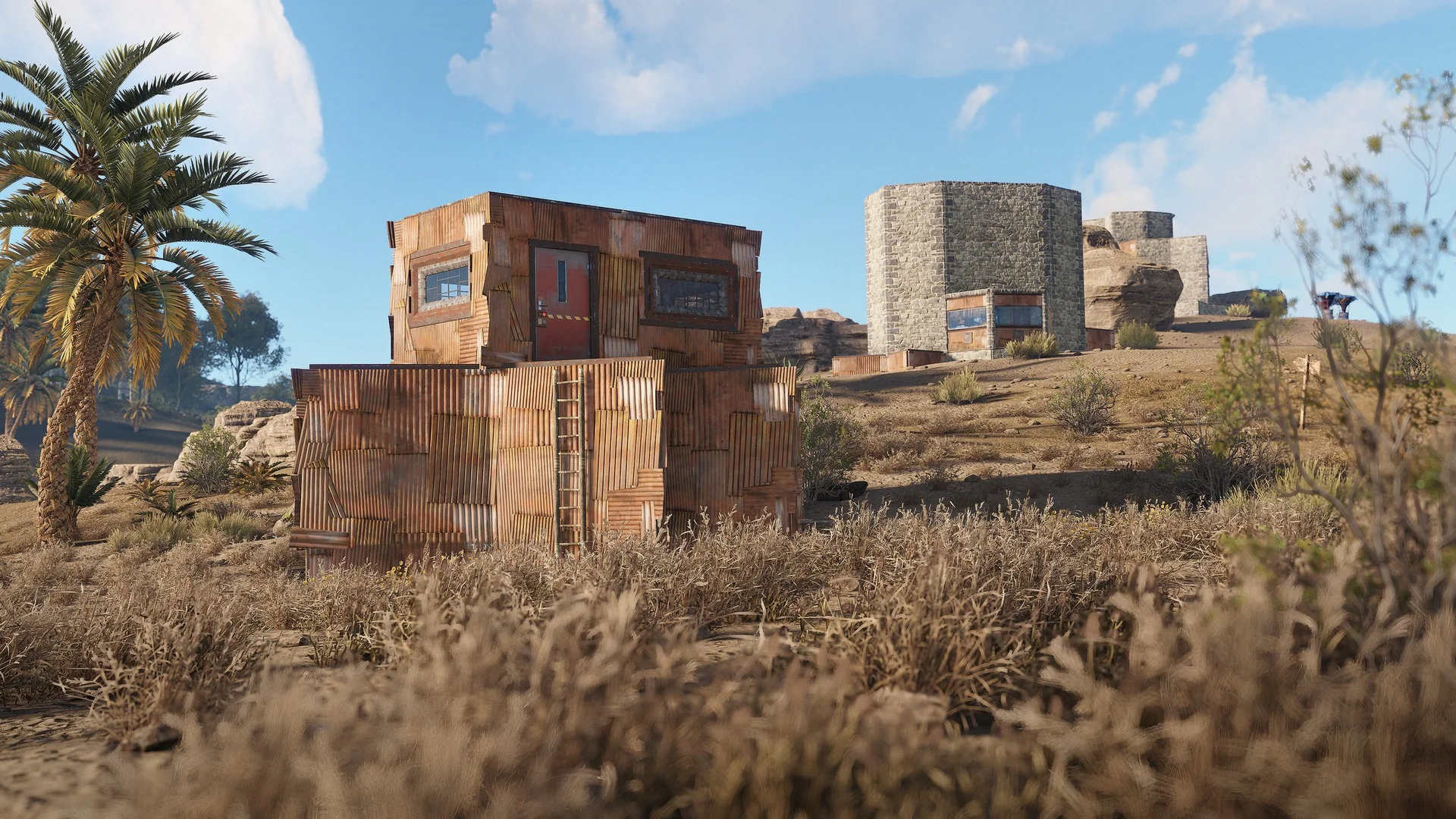 Построенные игроками базы в Rust, официальный кадр Facepunch
